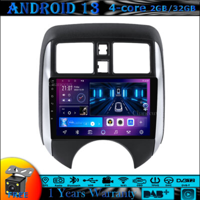 9''Android 13 Autoradio GPS Navigation Carplay DAB BT For Nissan VERSA NOTE 11-16