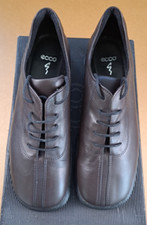ECCO Twist Ladies Dark Brown Leather Shoes UK Size 6 New + Box.