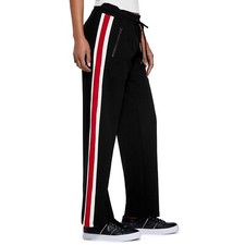 GUESS Amena Active Elastic Drawstring Waist Pockets Wide Leg Track Pants
