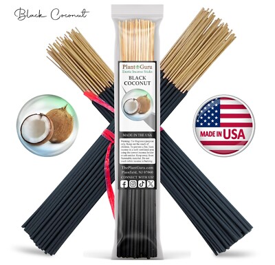 BLACK COCONUT Incense Sticks 11'' Bulk Pack Wholesale Hand Dipped Lot