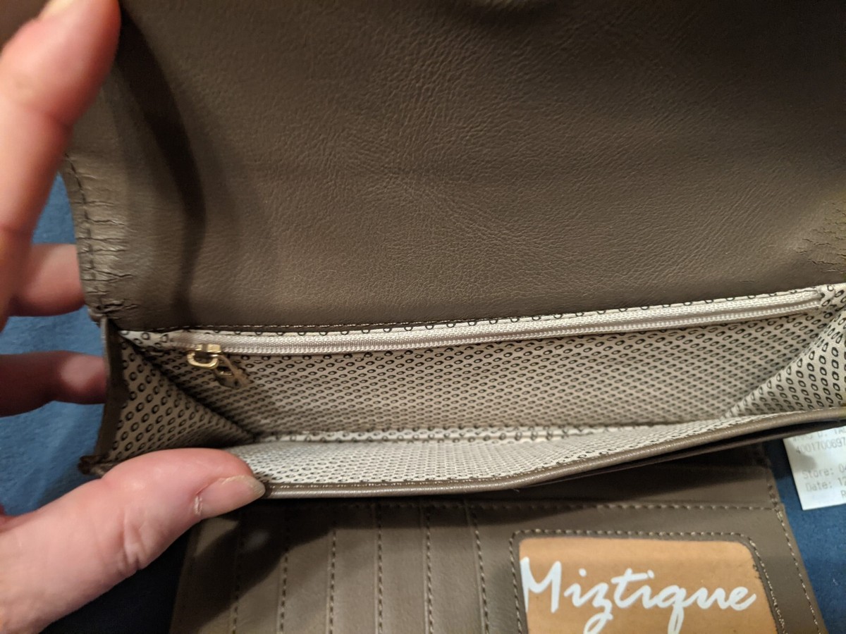 Miztique Designer Brown Faux Pebbled Leather Clutch/Crossbody