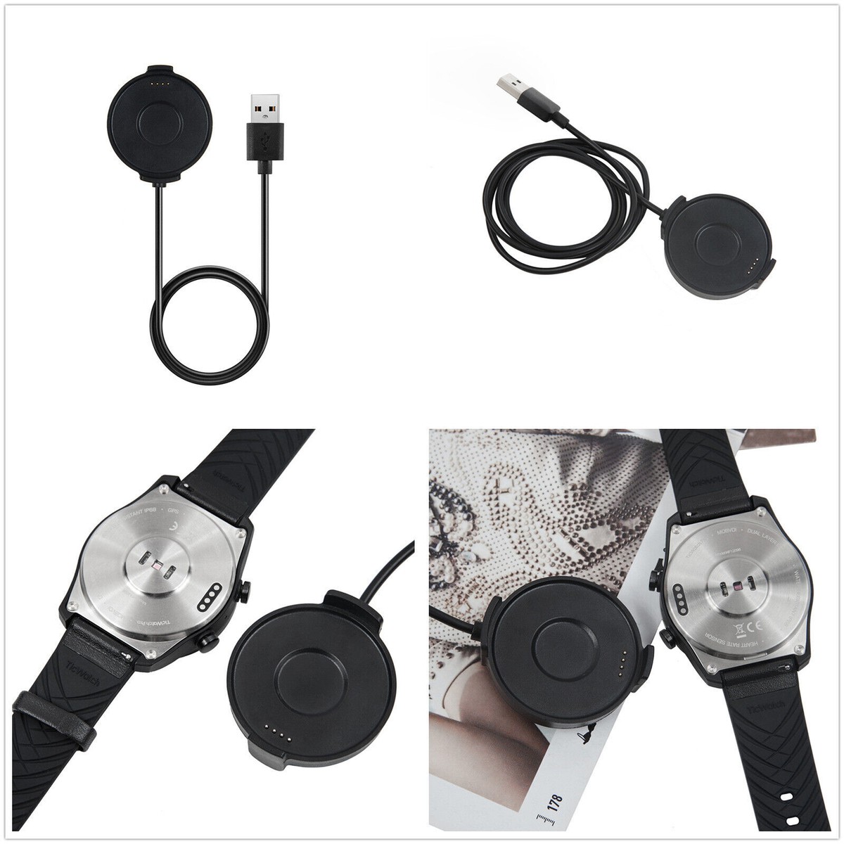 Durable Magnetic Charging Cable For Ticwatch Pro Ticwatch Pro