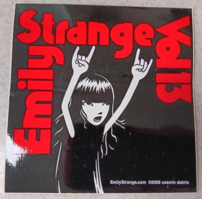 NEW Vintage Emily the Strange Sticker ''EMILY STRANGE VOL 13'' Cosmic Debris 2005
