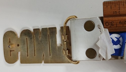 G Unit 50 Cent Gold Bullet Hole Belt Buckle Size M On White Belt - VTG - Rare - Picture 8 of 9