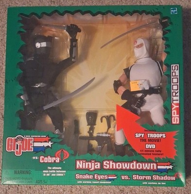 NIB Hasbro 12'' GI Joe Cobra Ninja Showdown Spy Troops Snake Eyes Vs Storm Shadow