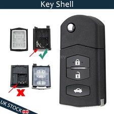 3 Button for MAZDA 2 3 5 6 RX8 MX5 FLIP REMOTE KEY FOB CASE & BLADE