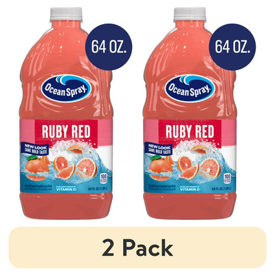 (2 pack) Ocean Spray  Ruby Red Grapefruit Juice, 64 fl oz Bottle, Free Shipping