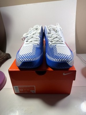 Nike Zoom Vapor 11 HC White Blue Tennis Shoes Size 12