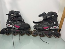 Women's DBX Abec7 In Line Skates Size 8 Mothership Wheels Color Black with Pink