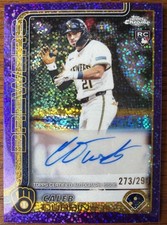 2025 Topps Chrome Update Autographs Caleb Durbin #AC-CDU Purple Speckle  /299