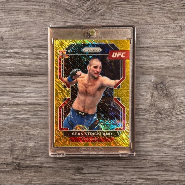 2022 Panini Prizm UFC - Sean Strickland #172 Gold Shimmer Prizm /5 (RC)