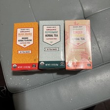 3 Packs Of Trader Joe Organic Herbal Tea Please See Description For Flavors