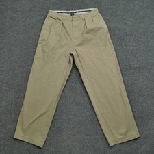 Vintage Ralph Lauren Pants Adult 32x30 Tan Khaki Chino Pleated Cotton 90s