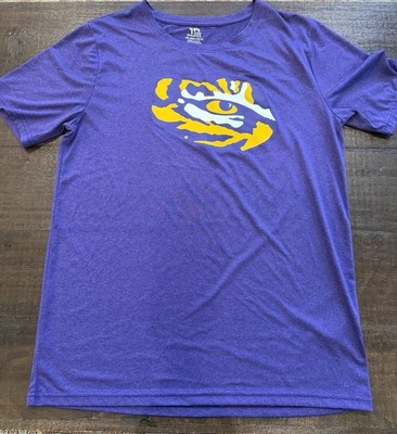 Team Athletics Boys XXL 18 Purple LSU Tigers Performance Knit T-shirt