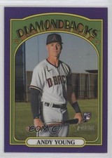 2021 Topps Heritage High Number Hot Box Chrome Purple Refractor Andy Young 5b4
