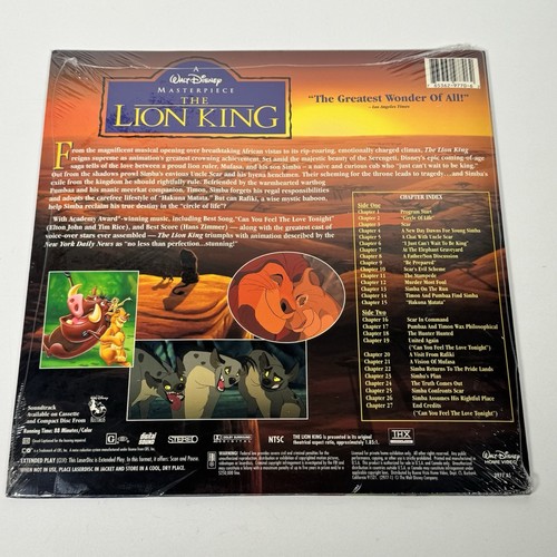 The Lion King Letterbox Disney Masterpiece Dolby Digital Laserdisc Sealed - Picture 3 of 7