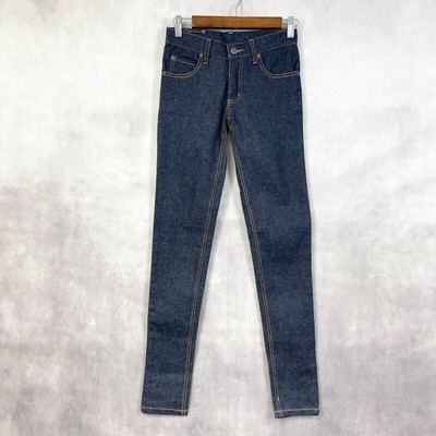 Cheap Monday Jeans Womens 25 Narrow Unwash Low Rise Dark Wash Grunge Street