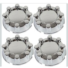 Set Of 4 Chrome Wheel Hub Center Caps For Ford F250 F350 Super Duty 8 Lug 25222