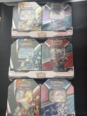 V Heroes 3x 2-Pack Tin Bundle Set Eevee Evolutions (Target 2023) Pokemon TCG New