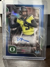2025 Bowman Chrome University Football Dante Moore Blue Autograph /150 Oregon