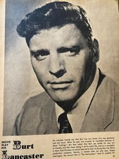 Burt Lancaster, Doris Day, Double Full Page Vintage Pinup, aa