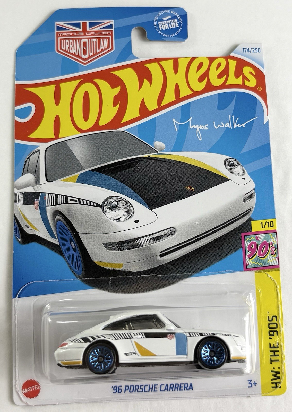 2024 Hot Wheels HW The ‘90s 1/10 White Urban Outlaw ‘96 Porsche Carrera #174 Car