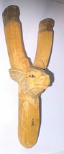 Vail Colorado Hand Carved Wooden Jackalope Slingshot Souvenir Folk Art Animal