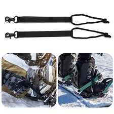 2Pcs Snowboard Binding Straps Snowboard Leash Durability Premium Portable