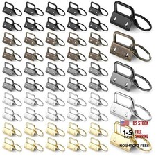 100 Pcs Key Fob Hardware - 1 Inch Keychain Hardware with Split Keys Ring