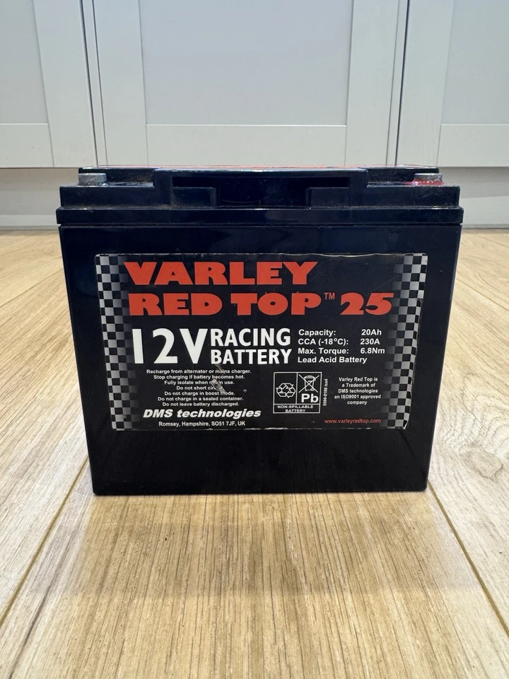 Varley Red Top 25 Lightweight 12V 20Ah Racing Battery - Image 2 of 3