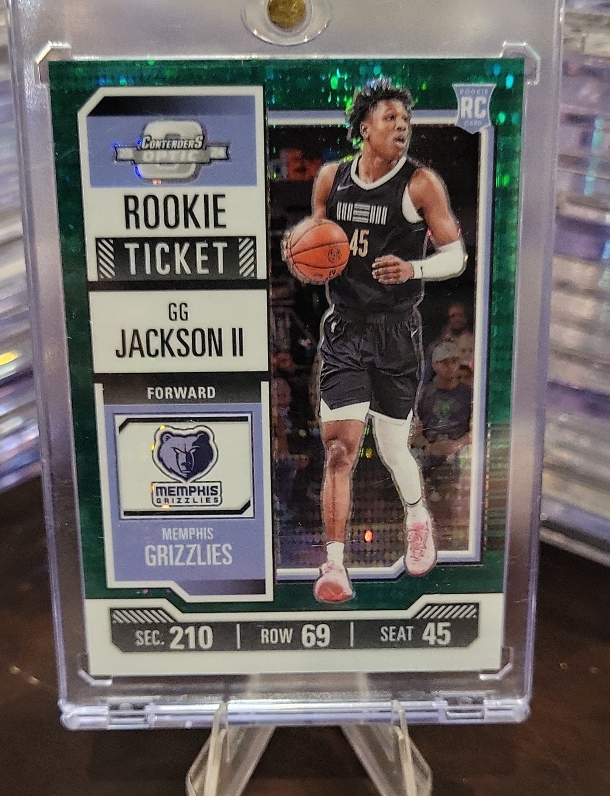 2023-24 Panini Contenders Optic - Rookies GG Jackson #6 Green Pulsar Prizm...