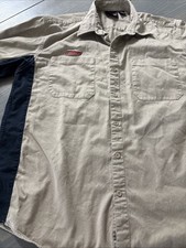 Dickies Shirt Mens XL Work Canvas Two Tone Short Sleeve E-40