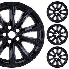 Pacrim 18 Gloss Black Wheel Skins For Honda Crv Ex 2023-2025 Abs Set Of 4