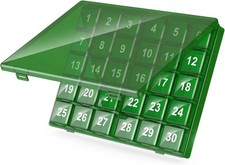 Monthly Pill Organizer Once a Day - 30 Day Pill Organizer Box - Easy to Open ...