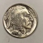1915-S Buffalo Nickel .05. AU Details. Whizzed.