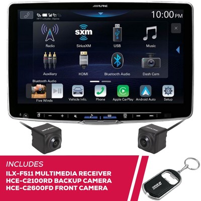 Alpine ILX-F511 Halo 11'' Multimedia w/ HCE-C2100RD & HCE-C2600FD Camera