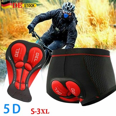 5D Gel Fahrradhose Herren Damen Sitzpolster Radhose Radlerhose Unterhose Pants