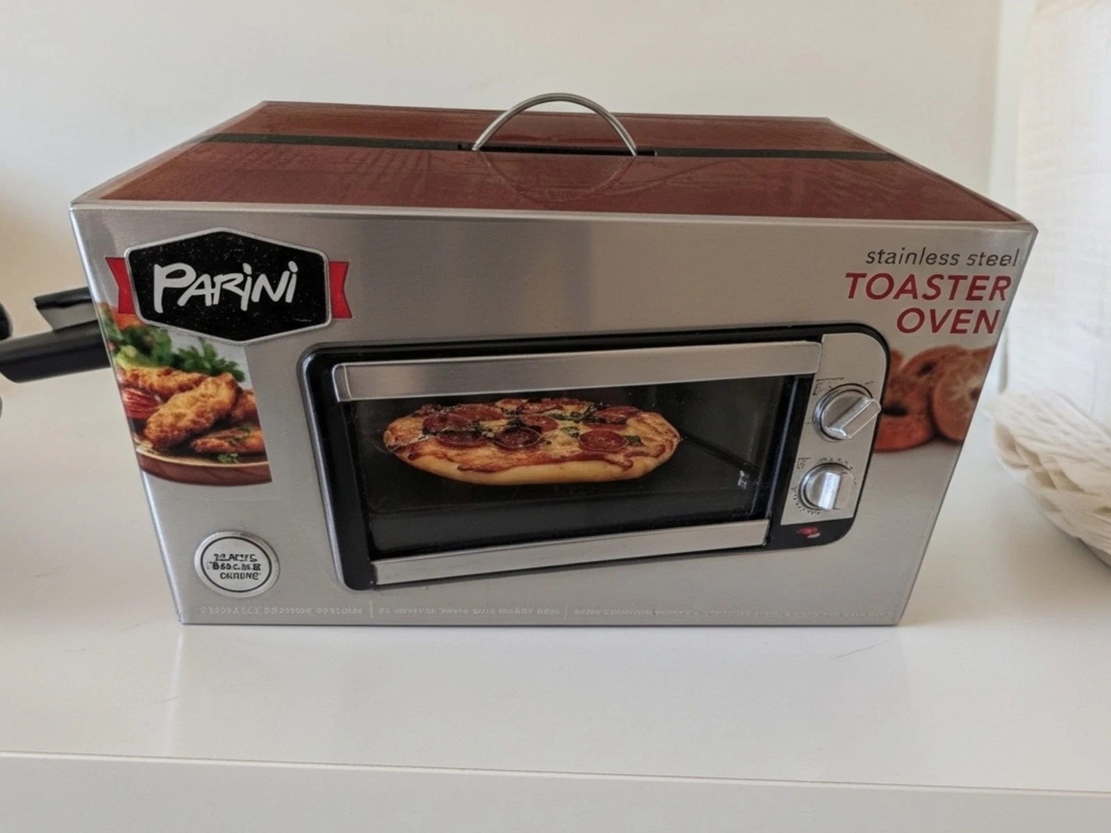 Parini Stainless Steel 800w Toast, Bake, Broil Oven New