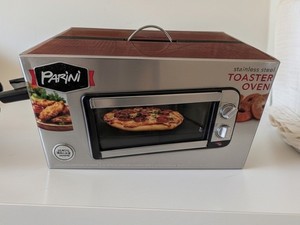 Acier inoxydable Parini 800w Toast, Bake, Broil Oven Nouveau