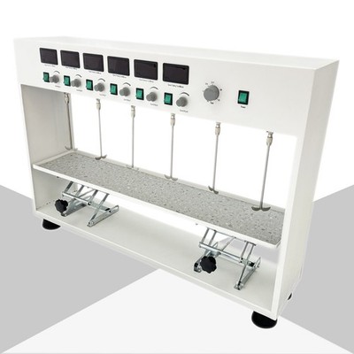 Laboratory Six-Station Overhead Stirrer (110V, 600W / 0.8HP, 6×0-400 RPM)