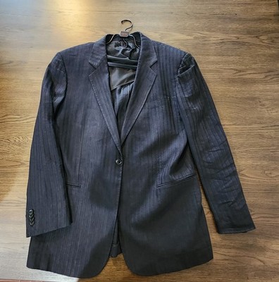 Giorgio Armani Striped Blazer Jacket   Dark Navy Blue   Excellent Condition