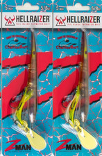 Lot of Two (2) Z Man Hellraizer Lures 5 in, 5/8 oz Ghost Gill NEW #5