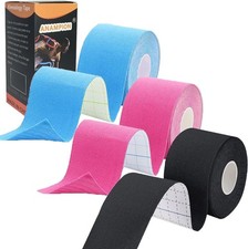 3Rolls Uncut Kinesiology Tape Waterproof Cotton Athletic Sports Tape Muscle Tape
