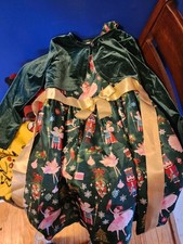 Bonnie Jean Girls Christmas Nutcracker Party Holiday green velvet dress 2T - 6X