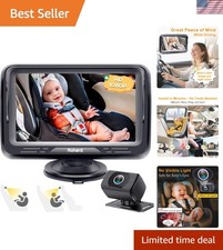 360  Adjustable Baby Monitor Camera with 4.3'' Anti-Glare Display  Night Vision