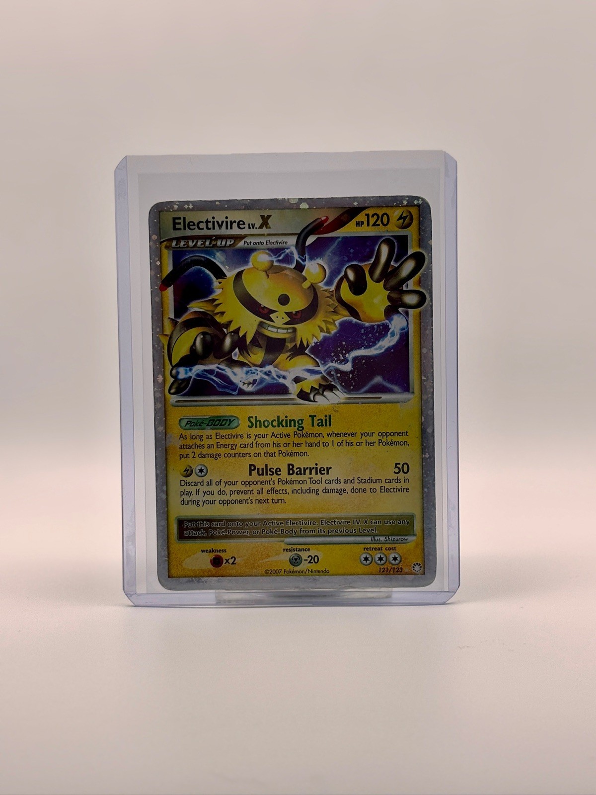 Pokémon TCG 2007 Electivire LV.X 121/123 Mysterious Treasures - DMG