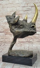 Dali Copper Bronze Handcafted Modern Home Art Deco Sculpture Rhinoceros Rhino