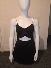 Quiz Black Cut Front Mini Dress Size 14