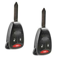2 Remote Keyless Entry Fob Replacement Uncut Key for Chrysler 3b (KOBDT04A)