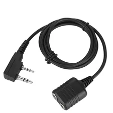 ˜2 Pin K Head Walkie Talkie Microphone Headset Extension Core Hand Mic Cable Fit